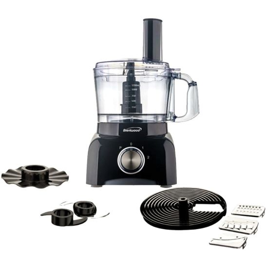 Picture of Brentwood 8-Cup 2-Speed Food Processor, Black/Silver