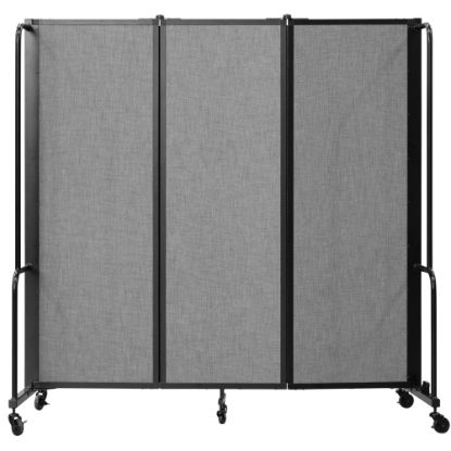 Picture of National Public Seating Room Divider, 3-Section, 72inH x 27inW x 72inD, Gray