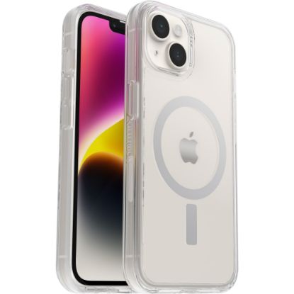 Picture of OtterBox iPhone 14 Symmetry Series+ Clear Antimicrobial Case for MagSafe - For Apple iPhone 14, iPhone 13 Smartphone - Clear - Clear - Bacterial Resistant, Drop Resistant - Polycarbonate, Plastic, Synthetic Rubber - 1 Pack