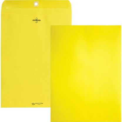 Picture of Quality Park #90 Envelopes, Clasp Closure, Yellow, Pack Of 10 Envelopes