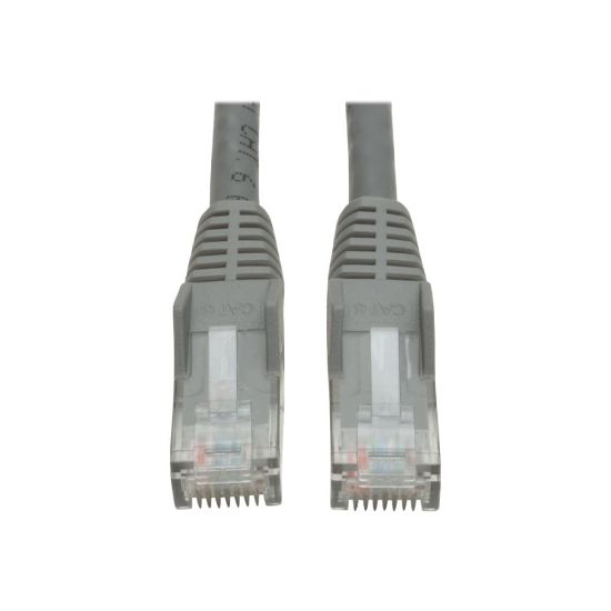 Picture of Tripp Lite Cat6 GbE Gigabit Ethernet Snagless Molded Patch Cable UTP Gray RJ45 M/M 35ft 35ft - Category 6 - 128 MB/s - 35.10 ft - Gray