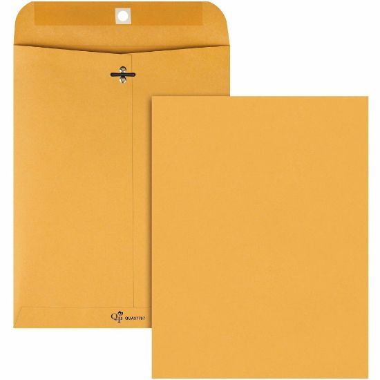 Picture of Quality Park Extra Heavy-duty Kraft Clasp Envelopes - Clasp - 8 3/4in Width x 11 1/2in Length - 32 lb - Gummed - Kraft - 100 / Box - Cameo