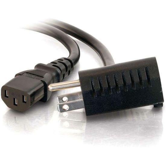 Picture of C2G 6ft 16 AWG Universal Power Cord with Extra Outlet - 6ft