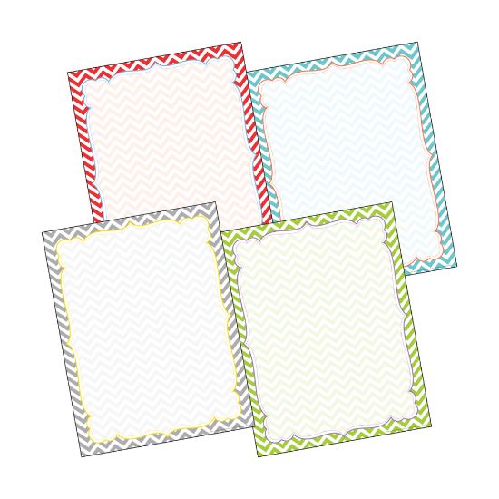 Picture of Barker Creek Chevron Border Chart Set, 17in x 22in, Beautiful, Pack Of 4