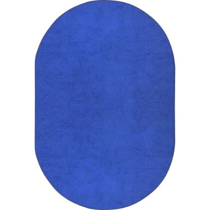 Picture of Joy Carpets Kids Essentials Oval Area Rug, Endurance, 6ft x 9ft, Royal Blue