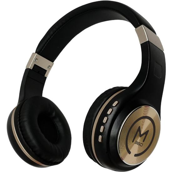 Picture of Morpheus 360 SERENITY Wireless Over-the-Ear Headphones, Black/Gold HP5500G - Stereo - Mini-phone (3.5mm) - Wired/Wireless - Bluetooth - 32 Ohm - 20 Hz - 22 kHz - Over-the-head - Binaural - Circumaural - Gold, Black