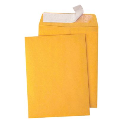 Picture of Quality Park Redi-Strip Catalog Envelopes, 9in x 12in, Self-Adhesive, Brown Kraft, Box Of 100