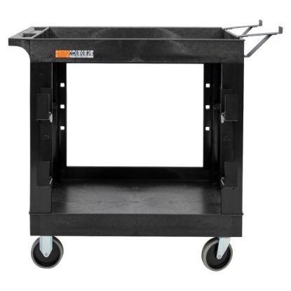 Picture of Luxor Heavy-Duty Industrial Utility Cart, 35-1/4inH x 32inW x 18inD, Black