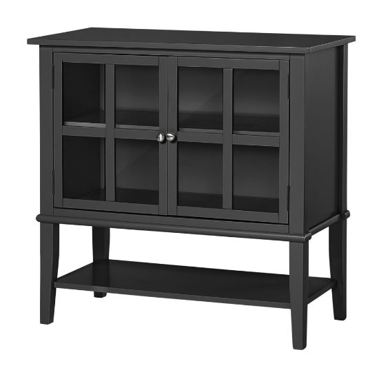 Picture of Ameriwood Home Franklin 2-Door Storage Cabinet, 2 Shelves, Black