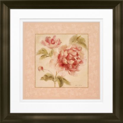 Picture of Timeless Frames Marren Espresso-Framed Floral Artwork, 10in x 10in, Rose On Acanthus