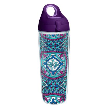 Picture of Tervis Kaleidoscope Yoga Lotus Water Bottle With Lid, 24 Oz, Clear