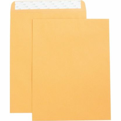 Picture of Business Source Self Adhesive Kraft Catalog Envelopes - Catalog - 10in Width x 13in Length - 28 lb - Self-sealing - Kraft - 250 / Box - Brown Kraft