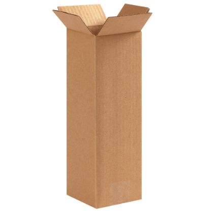 Picture of Partners Brand Tall Corrugated Boxes, 4in x 4in x 12in, Kraft, Pack Of 25