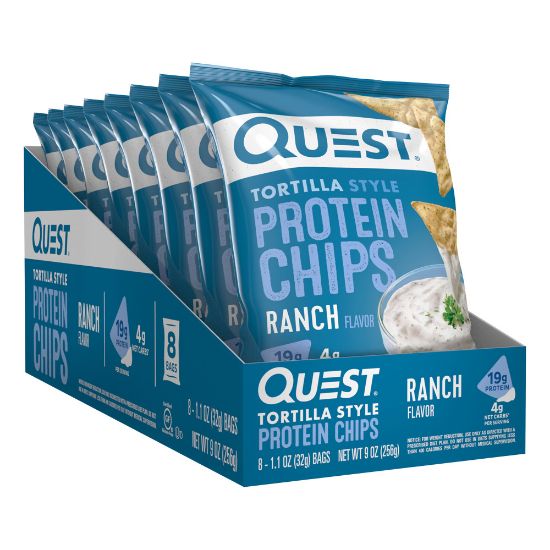 Picture of Quest Ranch Protein Tortilla Chips, 1.1 Oz, Pack Of 8 Bags