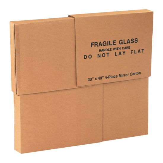 Picture of Office Depot Brand 4-Piece Mirror Deluxe Moving Boxes, 30in x 40in x 3 1/2in