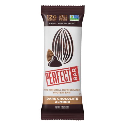 Picture of Perfect Bar Protein Bars, Dark Chocolate Almond, 2.2 Oz, Pack Of 16 Bars