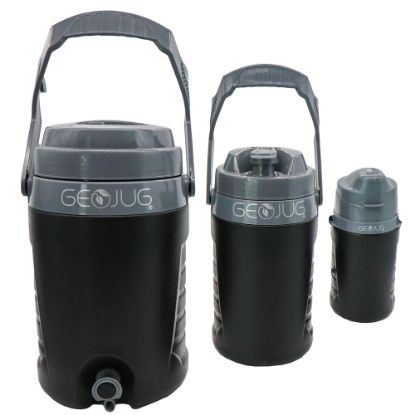 Picture of Brentwood GeoJug 3-Piece Sports Water Jug Set, Black/Gray