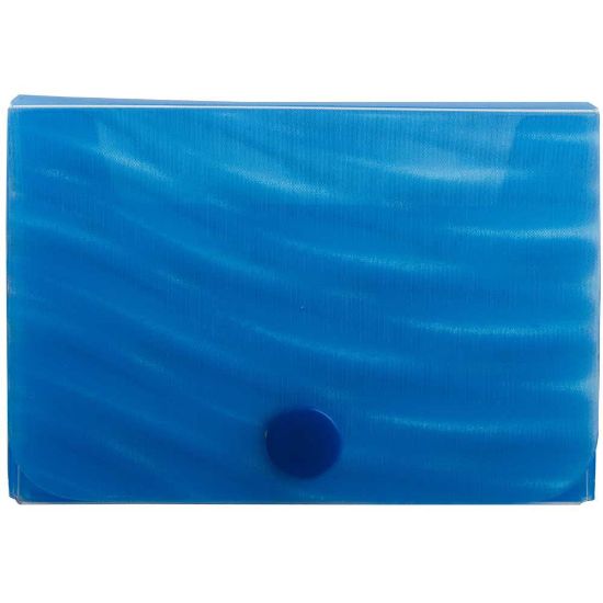 Picture of JAM Paper Plastic Business Card Case With Snap Closure, Blue Wave