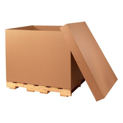 Picture of Partners Brand Bulk Cargo Boxes, 48in x 40in x 36in, Kraft, Pack Of 5