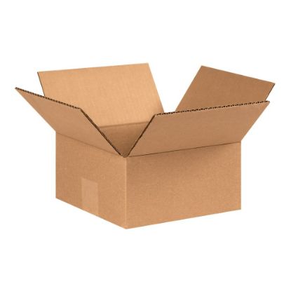 Picture of Partners Brand Flat Corrugated Boxes, 8in x 8in x 4in, Kraft, Pack Of 25