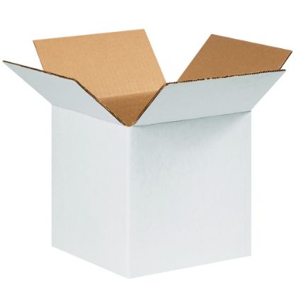 Picture of Partners Brand White Corrugated Boxes, 8in x 8in x 8in, Pack Of 25