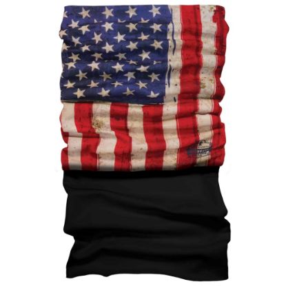 Picture of Ergodyne N-Ferno 6492 2-Piece Thermal Multi-Band Bandana, One Size, American Flag