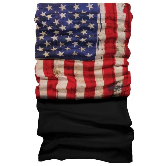 Picture of Ergodyne N-Ferno 6492 2-Piece Thermal Multi-Band Bandana, One Size, American Flag