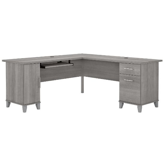 Picture of Bush Business Furniture Somerset 72inW L-Shaped Corner Desk, Platinum Gray, Standard Delivery