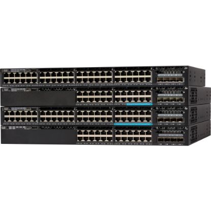 Picture of Cisco Catalyst 3650-12X48UQ-S Switch - 48 Ports - Manageable - 10 Gigabit Ethernet, Gigabit Ethernet - 10GBase-T, 10GBase-X, 10/100/1000Base-TX - 3 Layer Supported - Modular - Optical Fiber, Twisted Pair - 1U High - Rack-mountable, Standalone