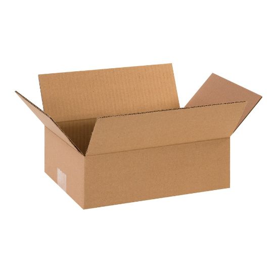 Picture of Partners Brand Flat Corrugated Boxes, 12inL x 8inW x 4inH, Kraft, Pack Of 25