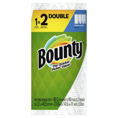 Picture of Bounty Select-A-Size 2 Ply Paper Towels, Double Roll, White, 90 Sheets Per Roll,  1 Count, 24 per case