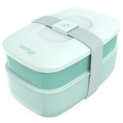 Picture of Bentgo Classic All-In-One Lunch Box Container, 3-13/16inH x 4-3/4inW x 7-1/8inD, Coastal Aqua