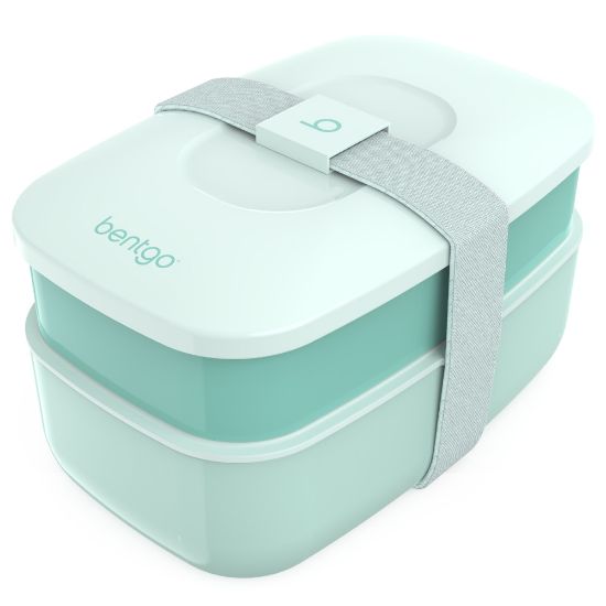 Picture of Bentgo Classic All-In-One Lunch Box Container, 3-13/16inH x 4-3/4inW x 7-1/8inD, Coastal Aqua