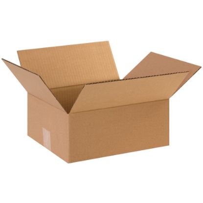 Picture of Partners Brand Flat Corrugated Boxes, 12inL x 10inW x 5inH, Kraft, Pack Of 25