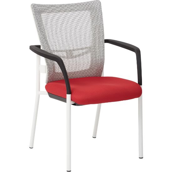 Picture of Office Star Low-Back Mesh Visitors Chair, Red