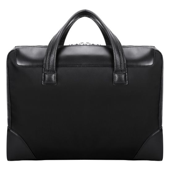 Picture of McKleinUSA Harpswell Nylon Dual-Compartment Briefcase With 15in Laptop Pocket, Black