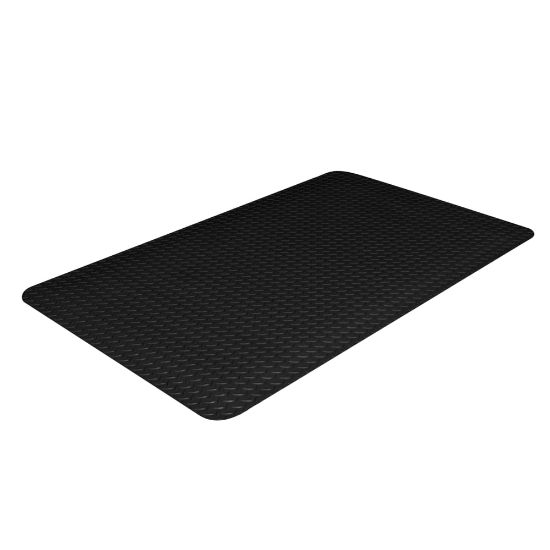 Picture of Crown Industrial Deck Plate Antifatigue Mat, 24in x 36in, Black