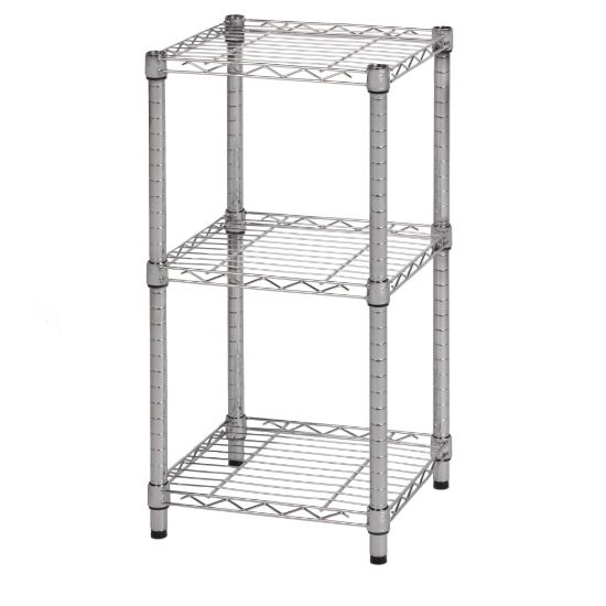 Picture of Honey-Can-Do Urban Steel Adjustable Storage Shelving Unit, 3-Tiers, Chrome