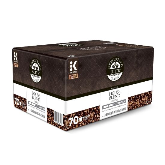 Picture of Executive Suite Coffee Single-Serve Coffee K-Cup Pods, House Blend, Carton Of 70