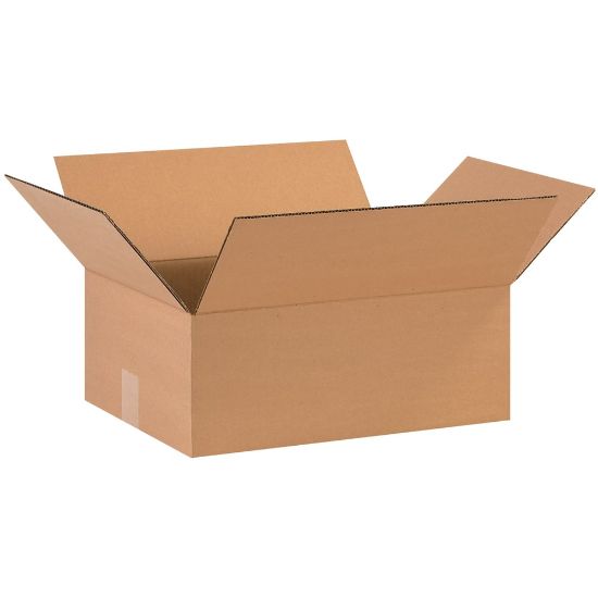 Picture of Partners Brand Flat Corrugated Boxes, 16in x 12in x 6in, Kraft, Pack Of 25