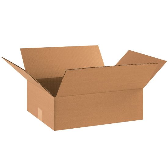 Picture of Partners Brand Flat Corrugated Boxes, 18in x 14in x 6in, Kraft, Pack Of 25