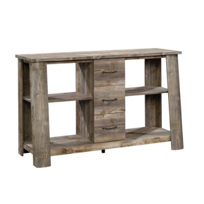 Picture of Sauder Boone Mountain Credenza For 60in TVs, 35-3/4inH x 59inW x 18-3/8inD, Rustic Cedar