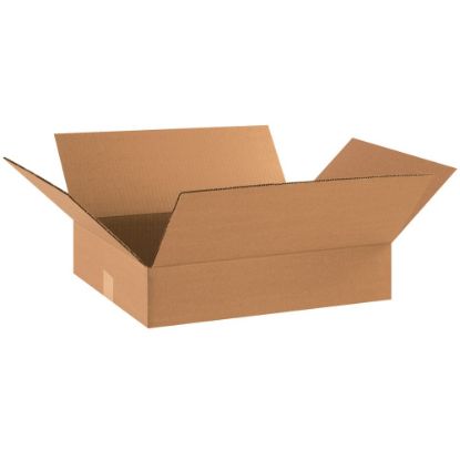 Picture of Partners Brand Flat Corrugated Boxes, 18in x 14in x 4in, Kraft, Pack Of 25