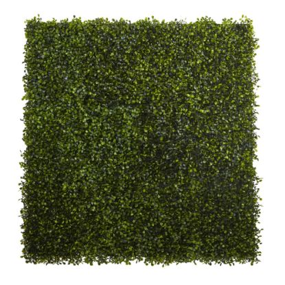 Picture of Nearly Natural Plastic Boxwood Mats, 12in x 10in, Green, Set Of 12 Mats