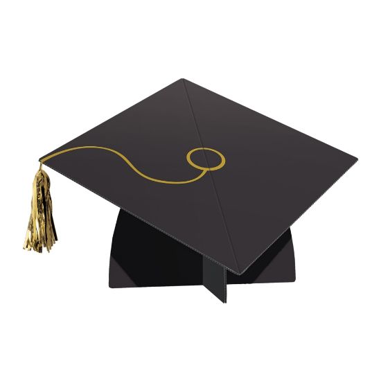 Picture of Amscan Large Dimensional Graduation Cap Yard Sign, 32in x 32in, Black