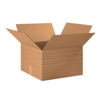 Picture of Partners Brand Multi-Depth Corrugated Boxes, 20in x 20in x 12in, Scored 10in, 8in, 6in, Kraft, Pack Of 15