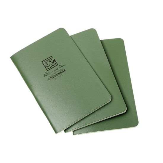 Picture of Rite in the Rain All-Weather Stapled Notebooks, 4-5/8in x 7in, Green, 3 Notebooks Per Pack, Set Of 6 Packs