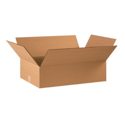 Picture of Partners Brand Flat Corrugated Boxes, 22in x 14in x 6in, Kraft, Pack Of 20