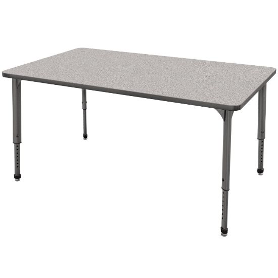 Picture of Marco Group Apex Series Rectangle Adjustable Table, 30inH 60inW x 30inD, Gray Nebula/Gray