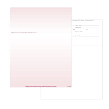 Picture of Laser 2-Sided Healthcare Medical Billing Statements, No Credit Card Information, 1-Part, 8-1/2in x 11in, Burgundy, Pack Of 1,000 Sheets